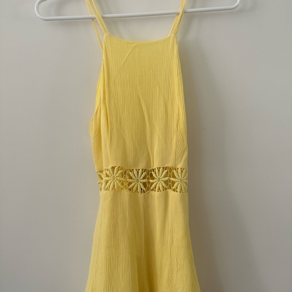 Yellow Floral Cut-Out Romper